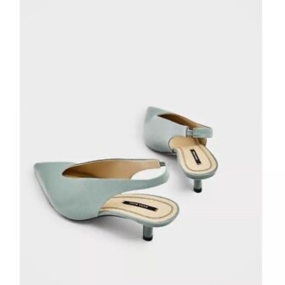 Leather slingback heels - Picture 3 of 3